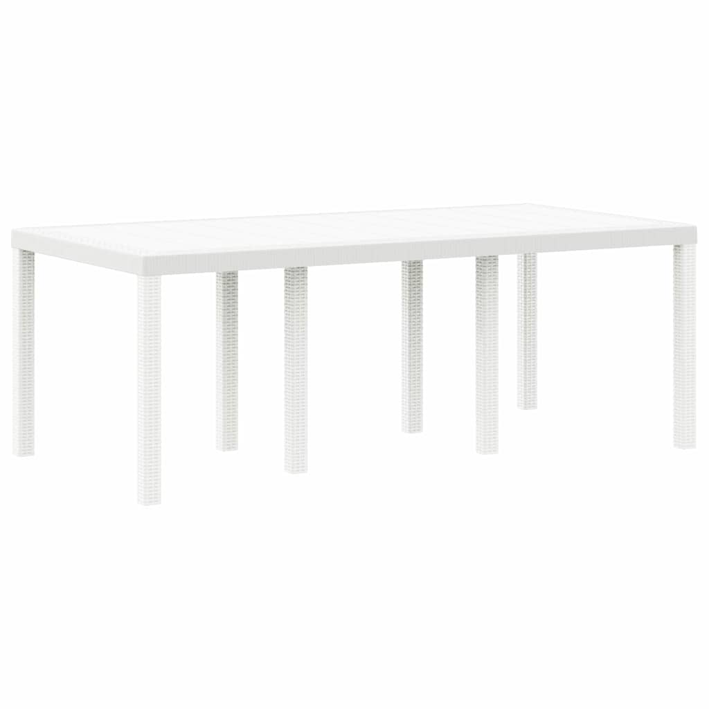 Tavolo da Giardino Bianco 200 x 100 x 73 cm polyrattan