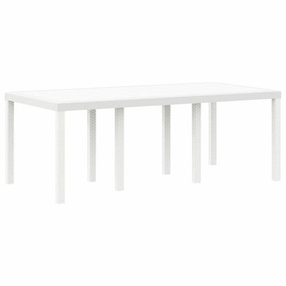Tavolo da Giardino Bianco 200 x 100 x 73 cm polyrattan