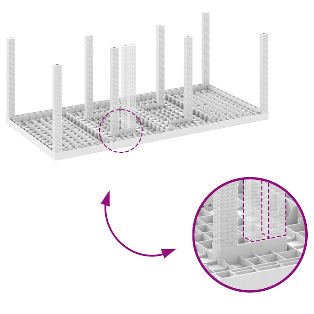 Tavolo da Pranzo da Giardino Bianco 200 x 100 x 73 cm