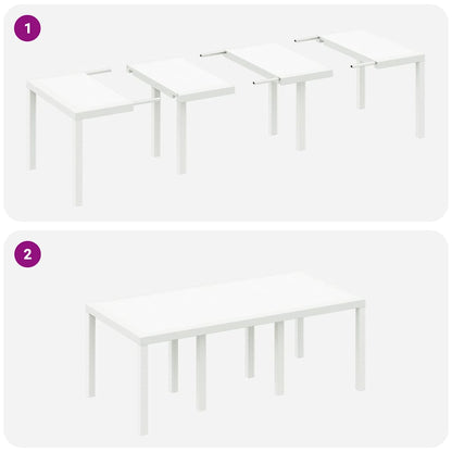 Tavolo da Giardino Bianco 200 x 100 x 73 cm polyrattan | homemem39