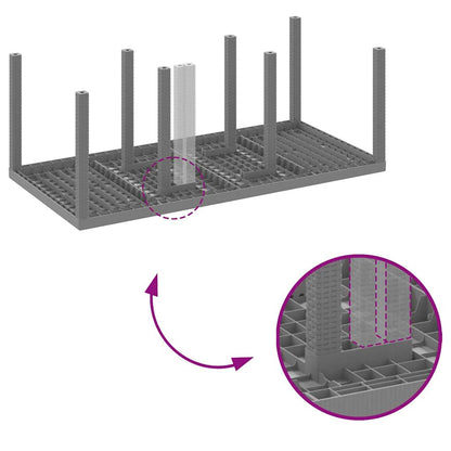 Tavolo da Pranzo da Giardino Grigio chiaro 200 x 100 x 73 cm