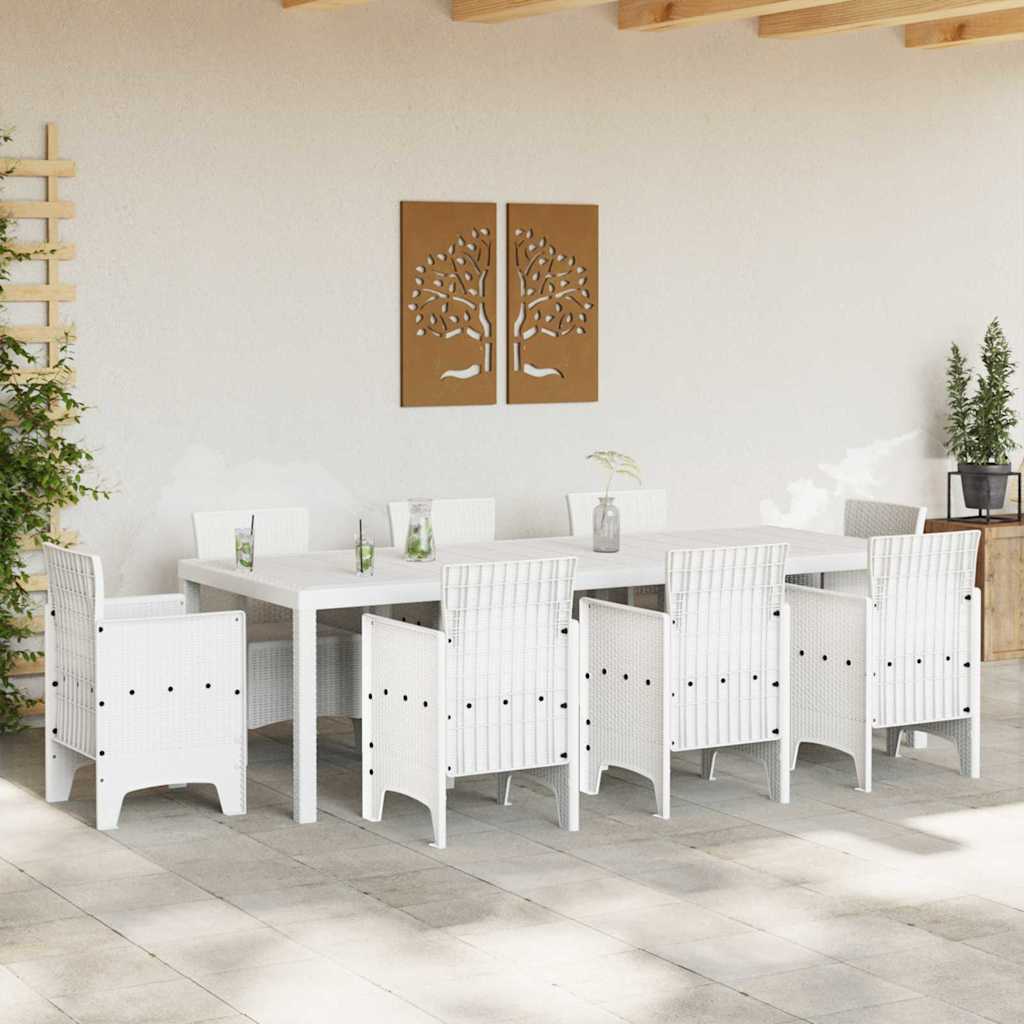 Tavolo da Pranzo da Giardino Bianco 250 x 100 x 73 cm