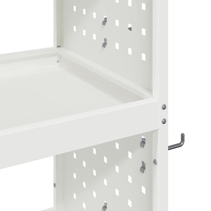 Carrello per Attrezzi con lo scaffale Bianco 75 x 35 x 73 cm