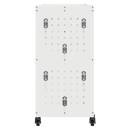 Carrello per Attrezzi con lo scaffale Bianco 75 x 35 x 73 cm