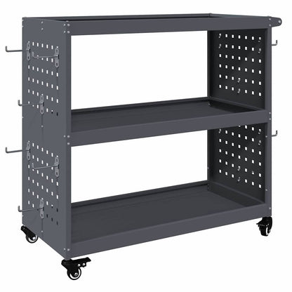 Carrello per Attrezzi con lo scaffale Antracite 75 x 35 x 73 cm