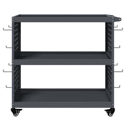 Carrello per Attrezzi con lo scaffale Antracite 75 x 35 x 73 cm
