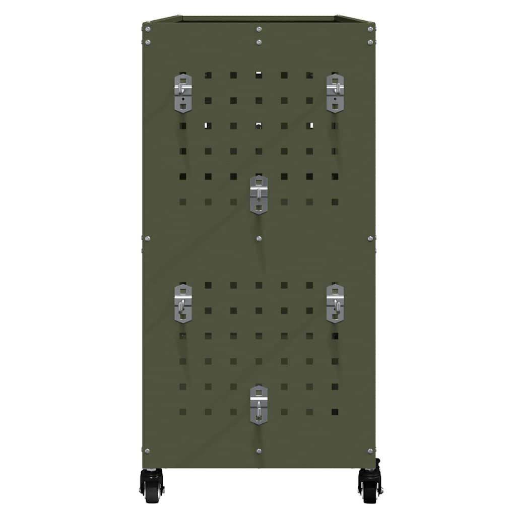 Carrello per Attrezzi con ruota Verde oliva 75 x 35 x 73 cm