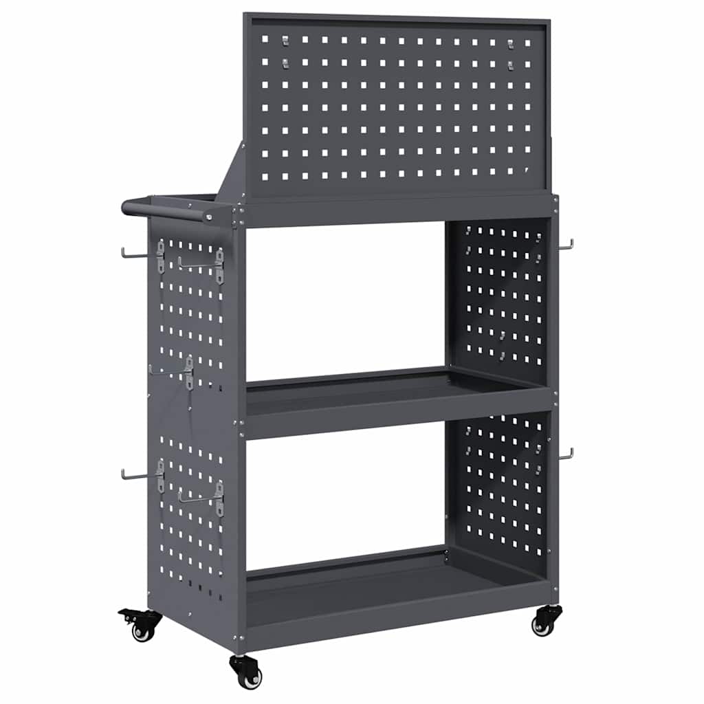 Carrello per Attrezzi con ruota Antracite 65 x 35 x 111 cm
