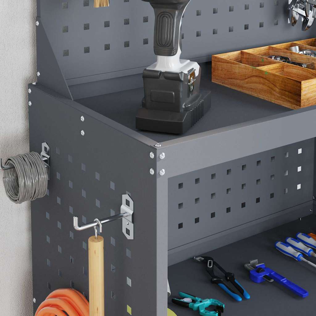 Carrello per Attrezzi con ruota Antracite 65 x 35 x 111 cm