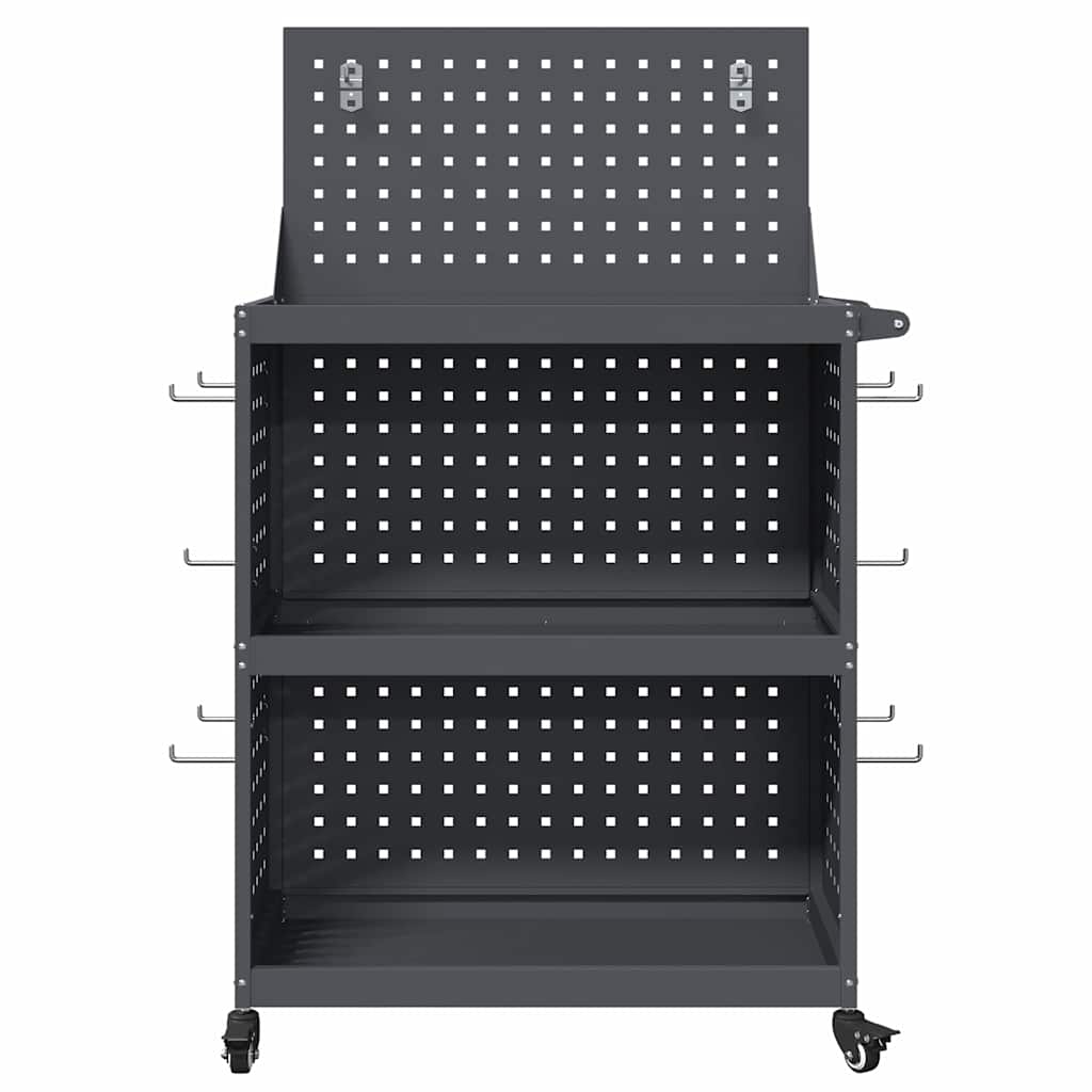 Carrello per Attrezzi con ruota Antracite 65 x 35 x 111 cm