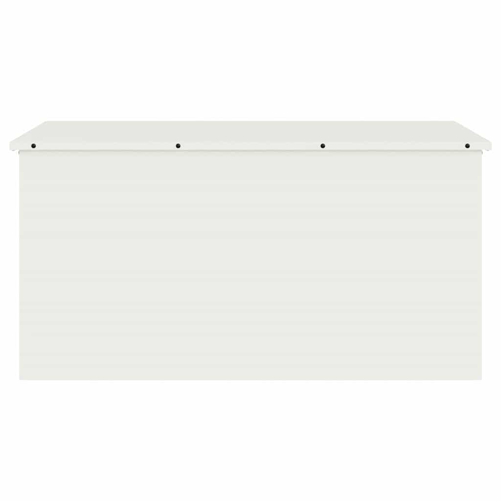 Scatola di Stoccaggio Esterno Bianco 100 x 50,5 x 50 cm Acciaio