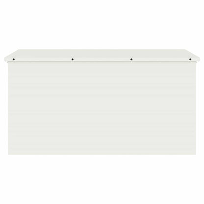 Scatola di Stoccaggio Esterno Bianco 100 x 50,5 x 50 cm Acciaio