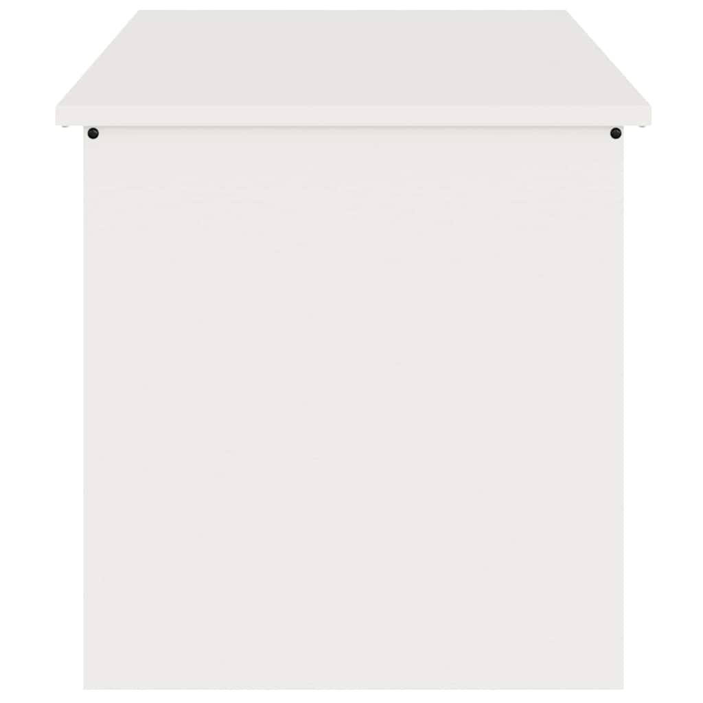 Scatola di Stoccaggio Esterno Bianco 100 x 50,5 x 50 cm Acciaio