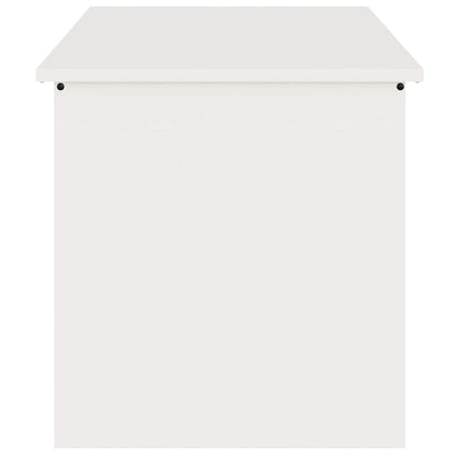 Scatola di Stoccaggio Esterno Bianco 100 x 50,5 x 50 cm Acciaio