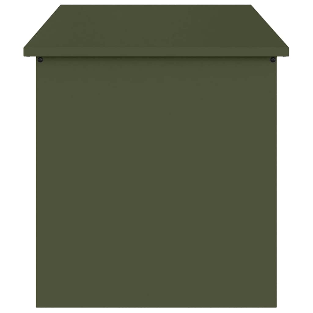 Scatola di Stoccaggio Esterno Verde oliva 100 x 50,5 x 50 cm