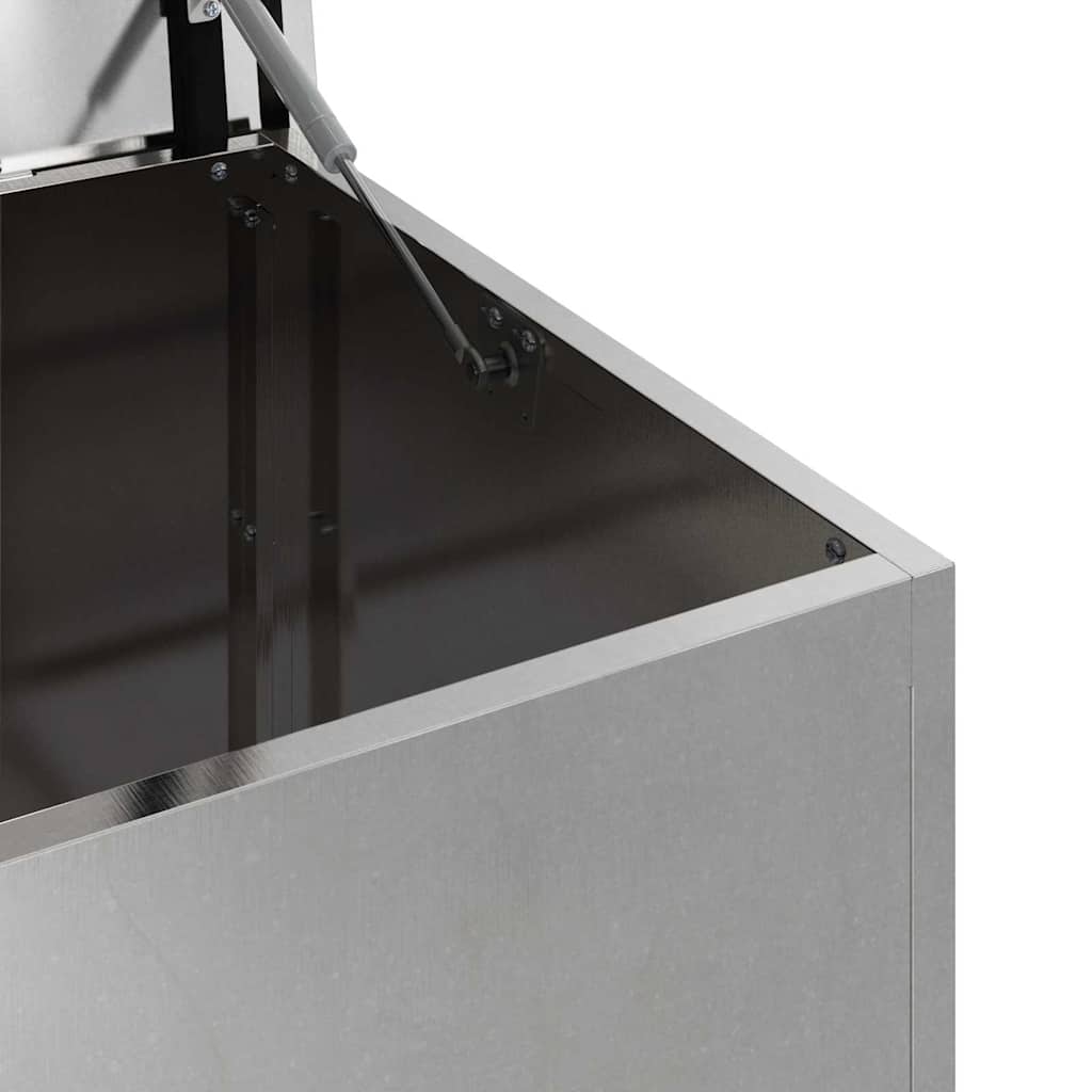 Scatola di Stoccaggio Esterno Argento 100 x 50,5 x 50 cm