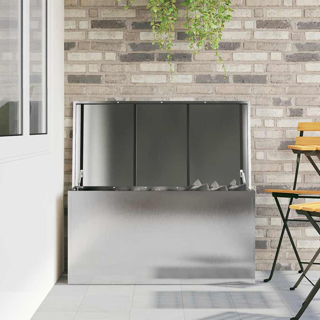 Scatola di Stoccaggio Esterno Argento 100 x 50,5 x 50 cm