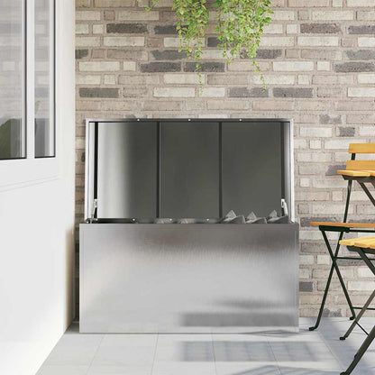 Scatola di Stoccaggio Esterno Argento 100 x 50,5 x 50 cm