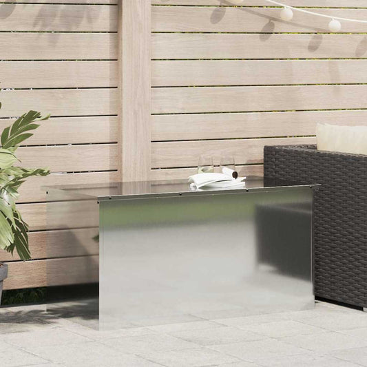 Scatola di Stoccaggio Esterno Argento 100 x 50,5 x 50 cm