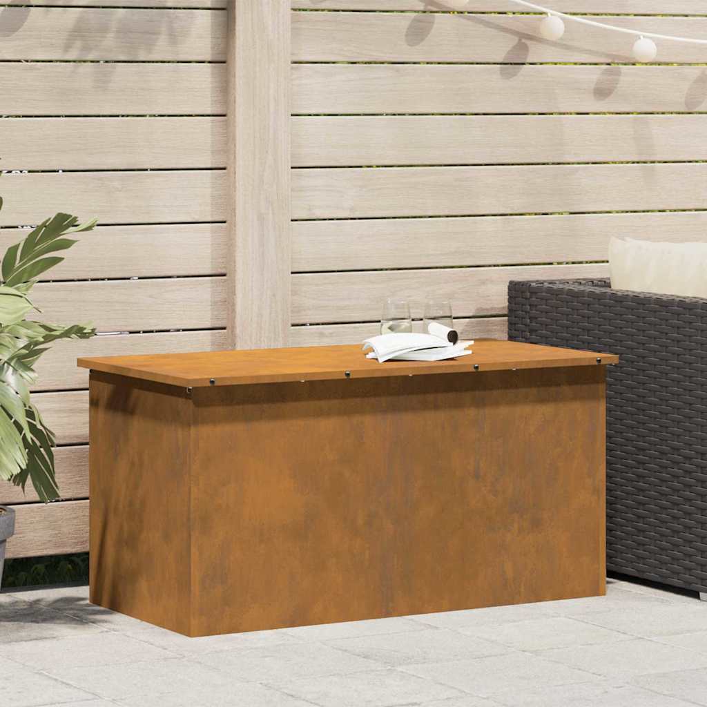 Scatola di Stoccaggio Esterno Ruggine 100 x 50,5 x 50 cm