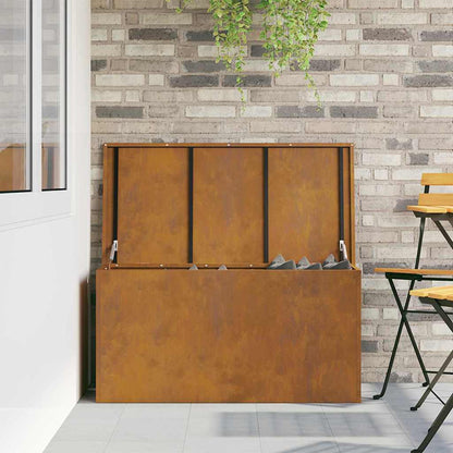 Scatola di Stoccaggio Esterno Ruggine 100 x 50,5 x 50 cm