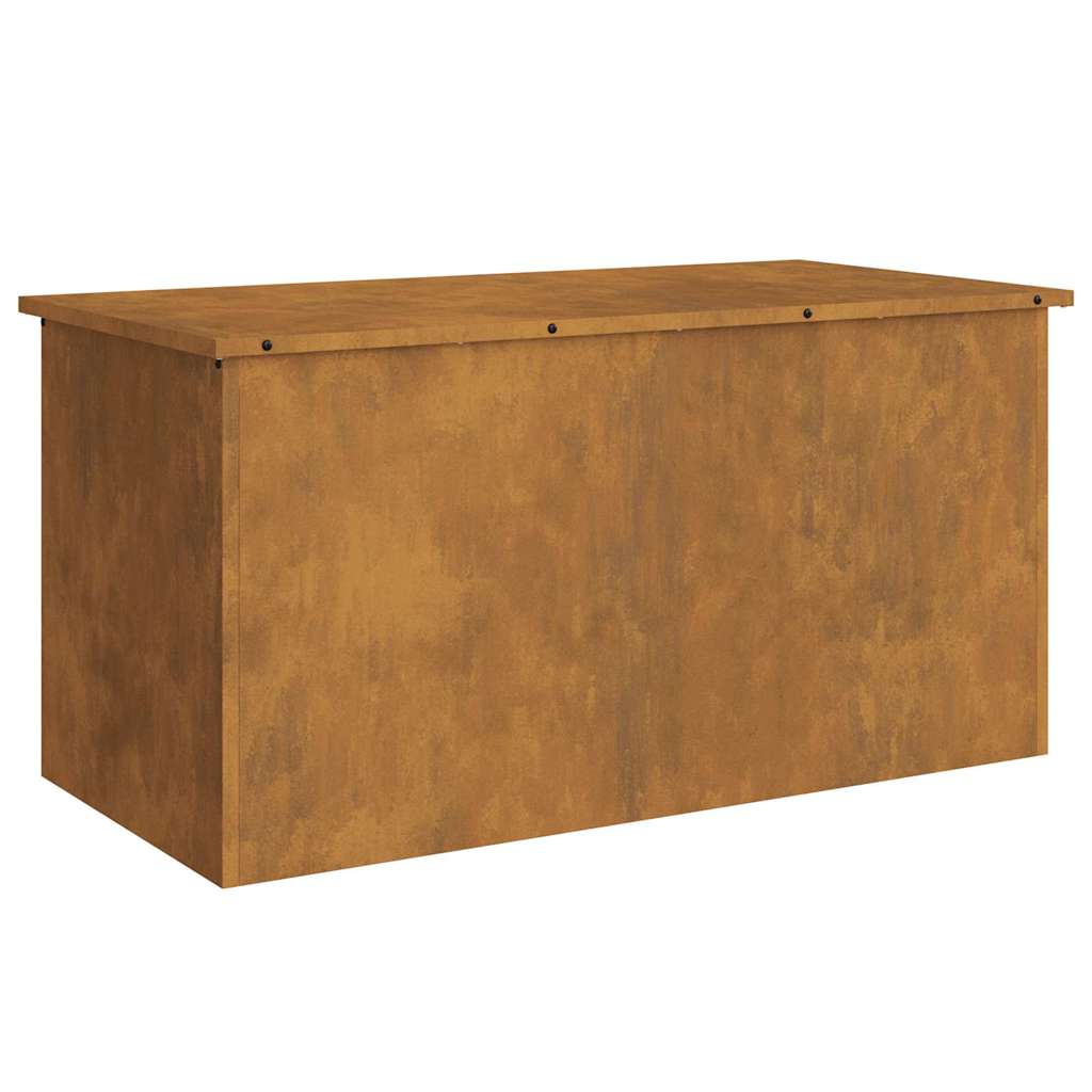 Scatola di Stoccaggio Esterno Ruggine 100 x 50,5 x 50 cm