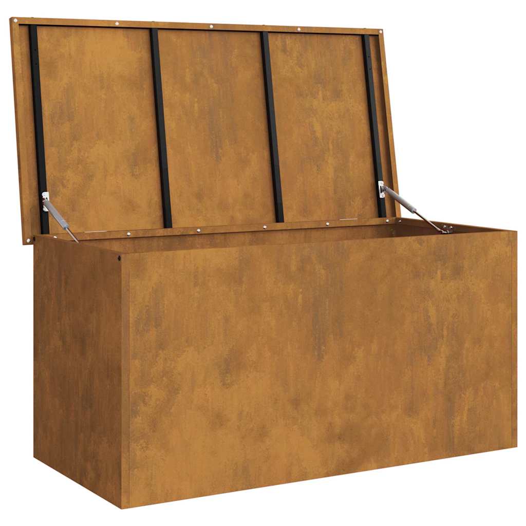 Scatola di Stoccaggio Esterno Ruggine 100 x 50,5 x 50 cm
