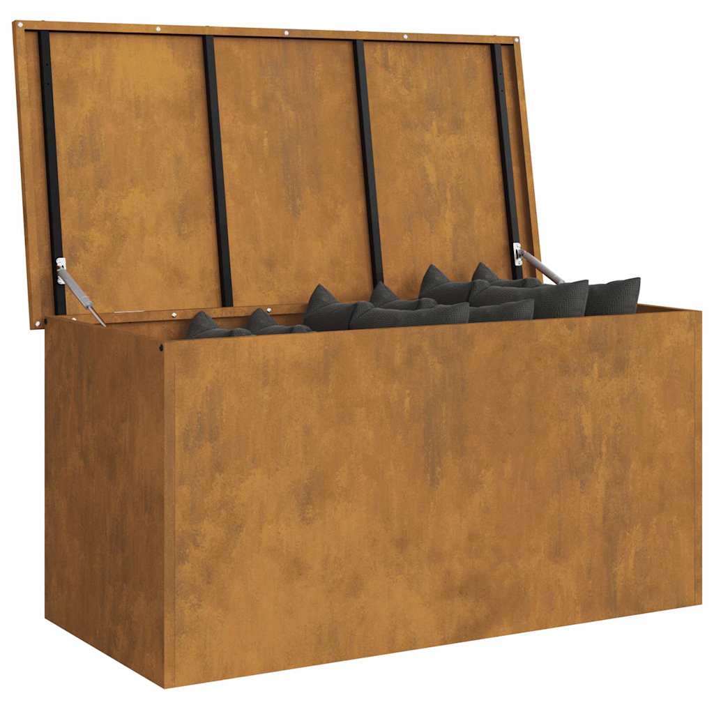 Scatola di Stoccaggio Esterno Ruggine 100 x 50,5 x 50 cm