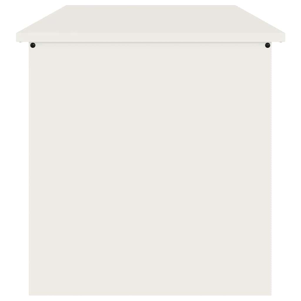 Scatola di Stoccaggio Esterno Bianco 80 x 50,5 x 50 cm Acciaio