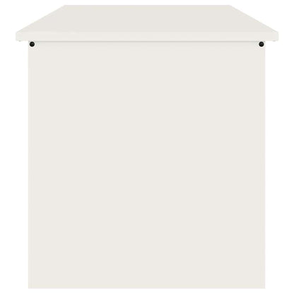 Scatola di Stoccaggio Esterno Bianco 80 x 50,5 x 50 cm Acciaio