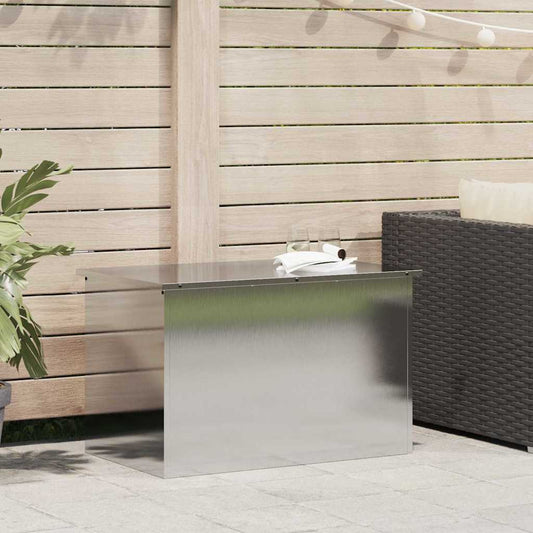 Scatola di Stoccaggio Esterno Argento 80 x 50,5 x 50 cm Acciaio