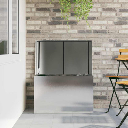 Scatola di Stoccaggio Esterno Argento 80 x 50,5 x 50 cm Acciaio