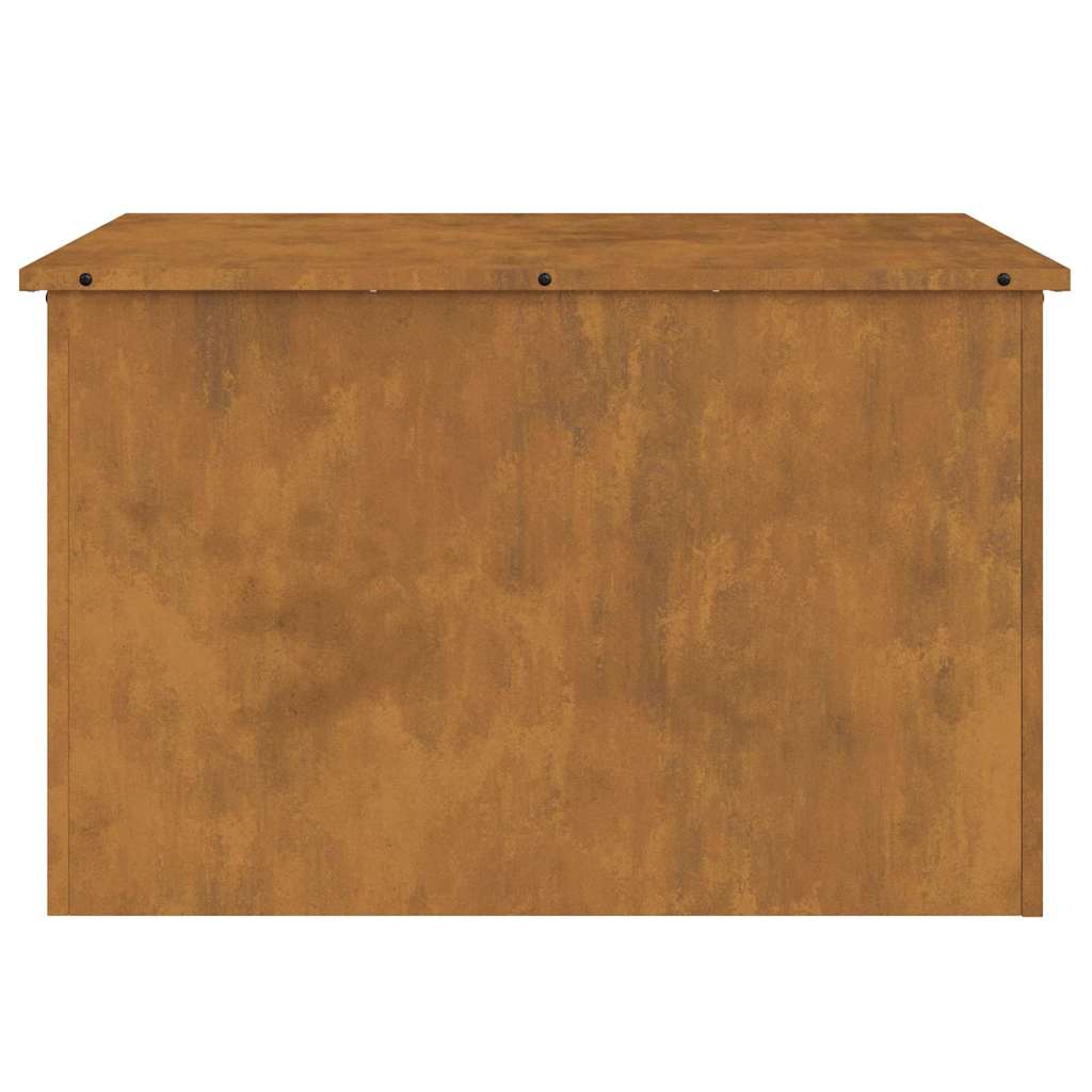 Scatola di Stoccaggio Esterno Ruggine 80 x 50,5 x 50 cm Acciaio