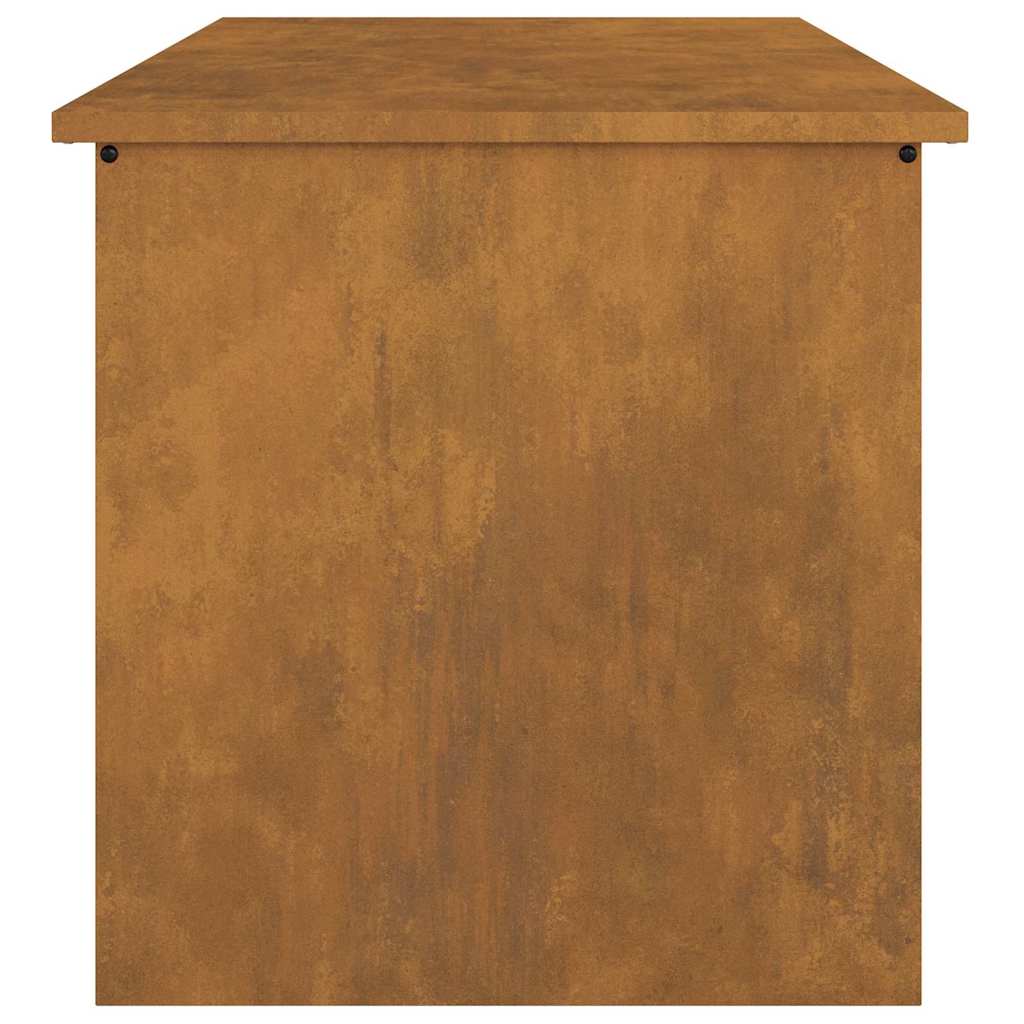 Scatola di Stoccaggio Esterno Ruggine 80 x 50,5 x 50 cm Acciaio