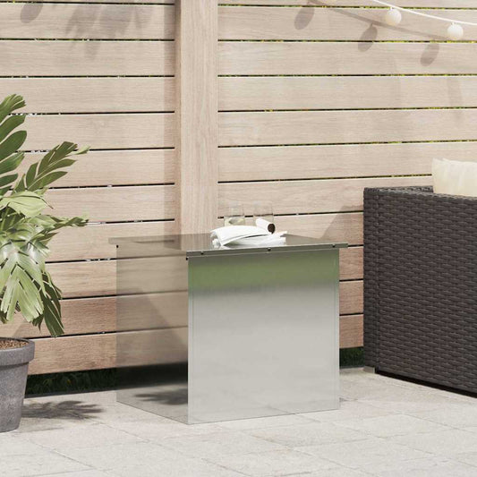 Scatola di Stoccaggio Esterno Argento 55 x 50,5 x 50 cm Acciaio