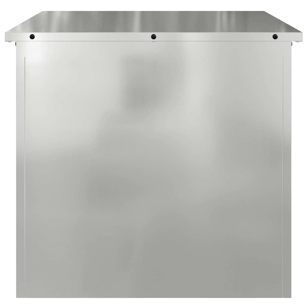 Scatola di Stoccaggio Esterno Argento 55 x 50,5 x 50 cm Acciaio