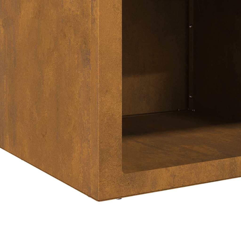 Focolare Ruggine 50 x 50 x 40 cm acciaio corten