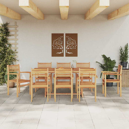 Sedia 8 pcs Marrone 56 x 55 x 90.5 cm Legno di teak solido