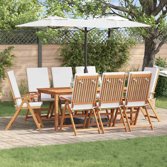 Sedia da Giardino 8 pcs Marrone e bianco 57 x 71.5 x 104 cm