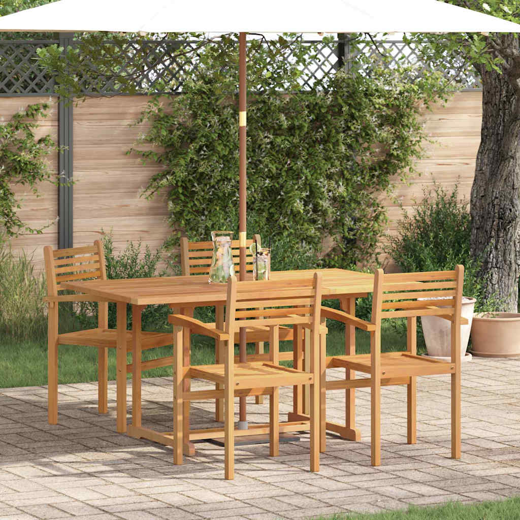 Set da Pranzo per Giardino 5 pcs Naturale