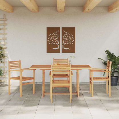 Set da Pranzo per Giardino 5 pcs Naturale - homemem39