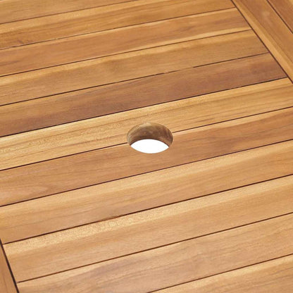 Set da Pranzo per Giardino 7 pcs Naturale