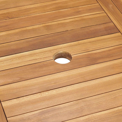 Set da Pranzo per Giardino 7 pcs Marrone Legno di teak solido