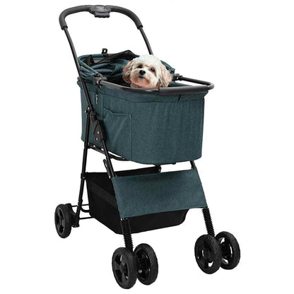 Passeggino pieghevole per animali Verde 81 x 47 x 99 cm - homemem39