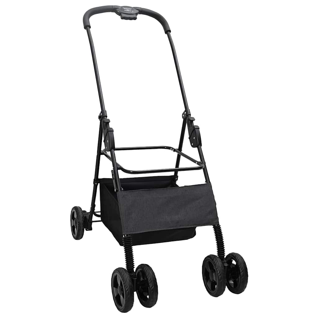 Passeggino pieghevole per animali Nero 81 x 47 x 99 cm - homemem39