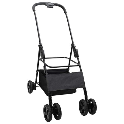 Passeggino pieghevole per animali Nero 81 x 47 x 99 cm - homemem39