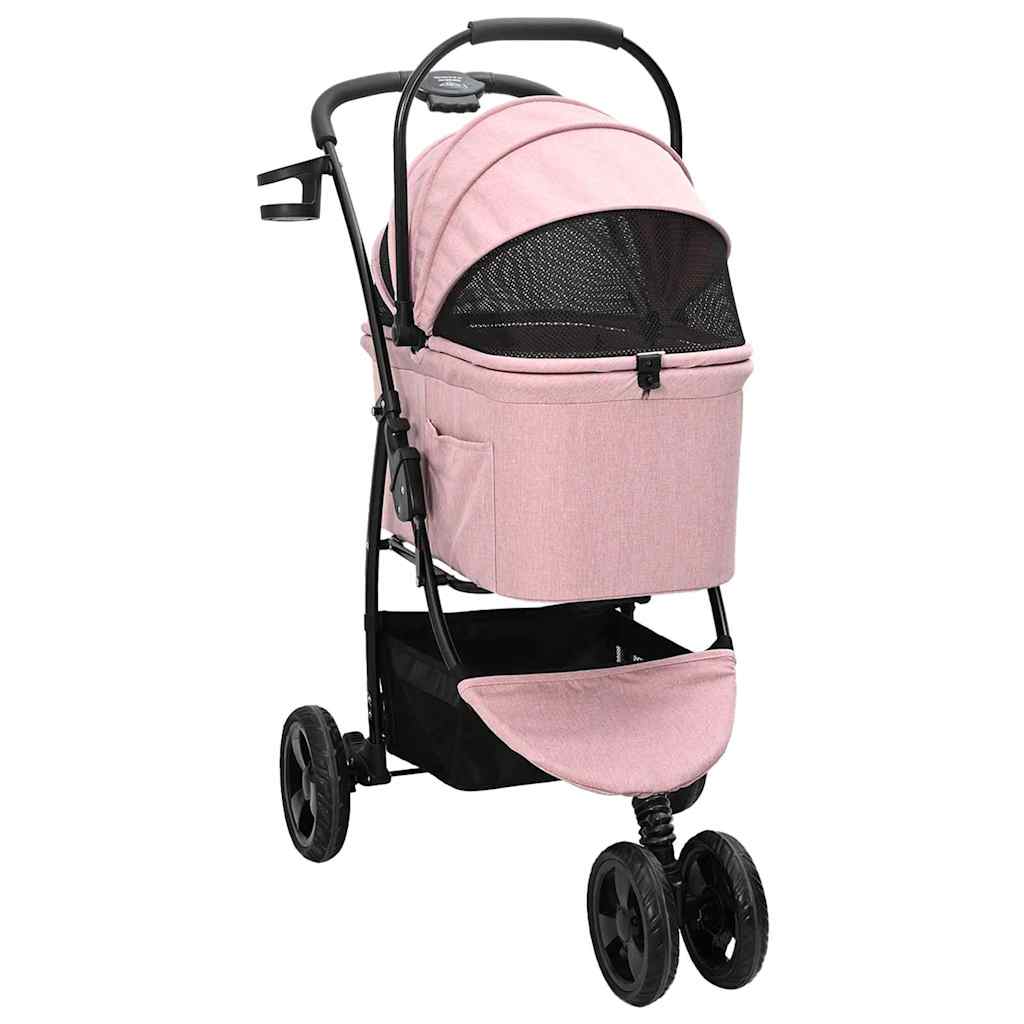 Passeggino pieghevole per animali Rosa 78 x 54 x 101 cm - homemem39