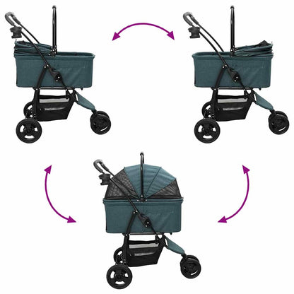 Passeggino pieghevole per animali Verde 78 x 54 x 101 cm - homemem39