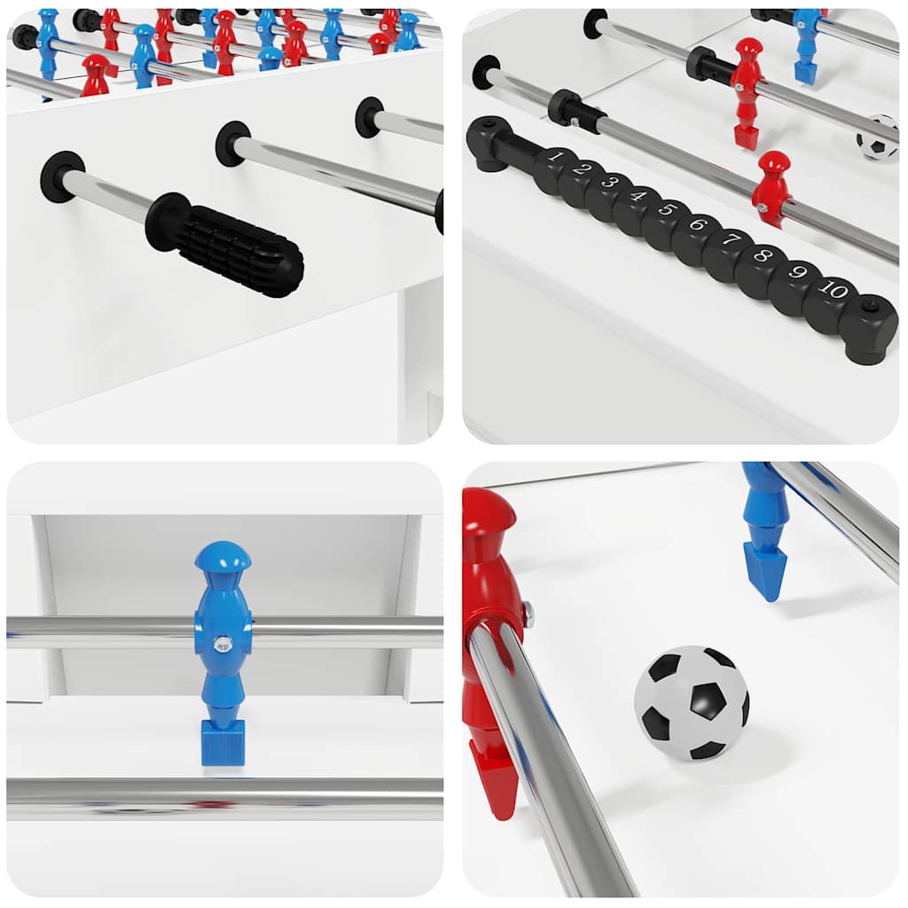 Tavolo da Foosball Bianco 125 x 60,5 x 80 cm Legno multistrato