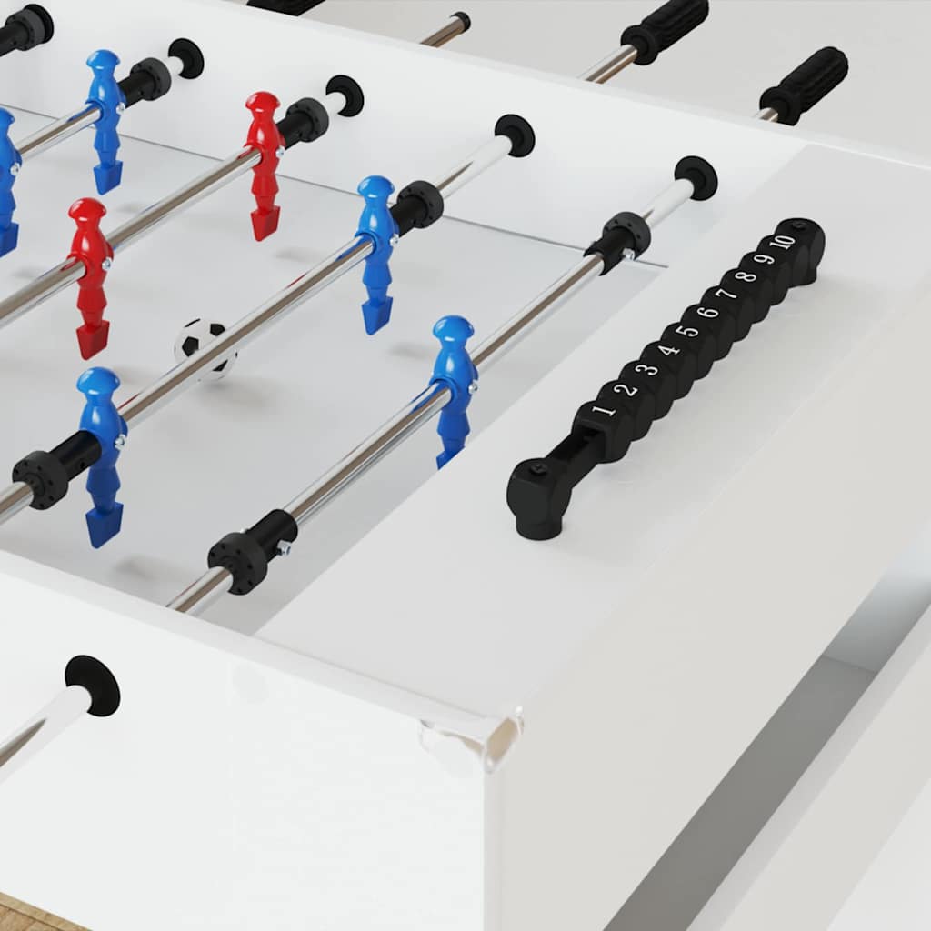 Tavolo da Foosball Bianco 125 x 60,5 x 80 cm Legno multistrato